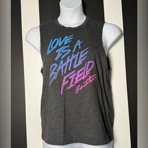 PAT BENATAR LOVE IS A BATTLEFIELD WOMEN'S TANK TOP MUSCLE T-SHIRT - SZ XL